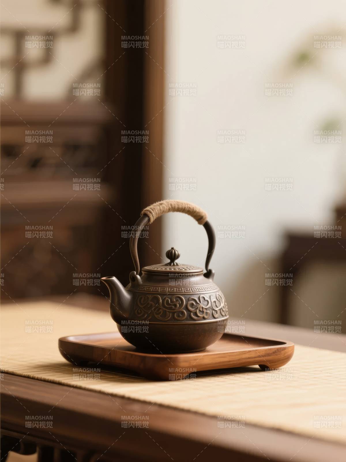 古韵茶壶静置图片