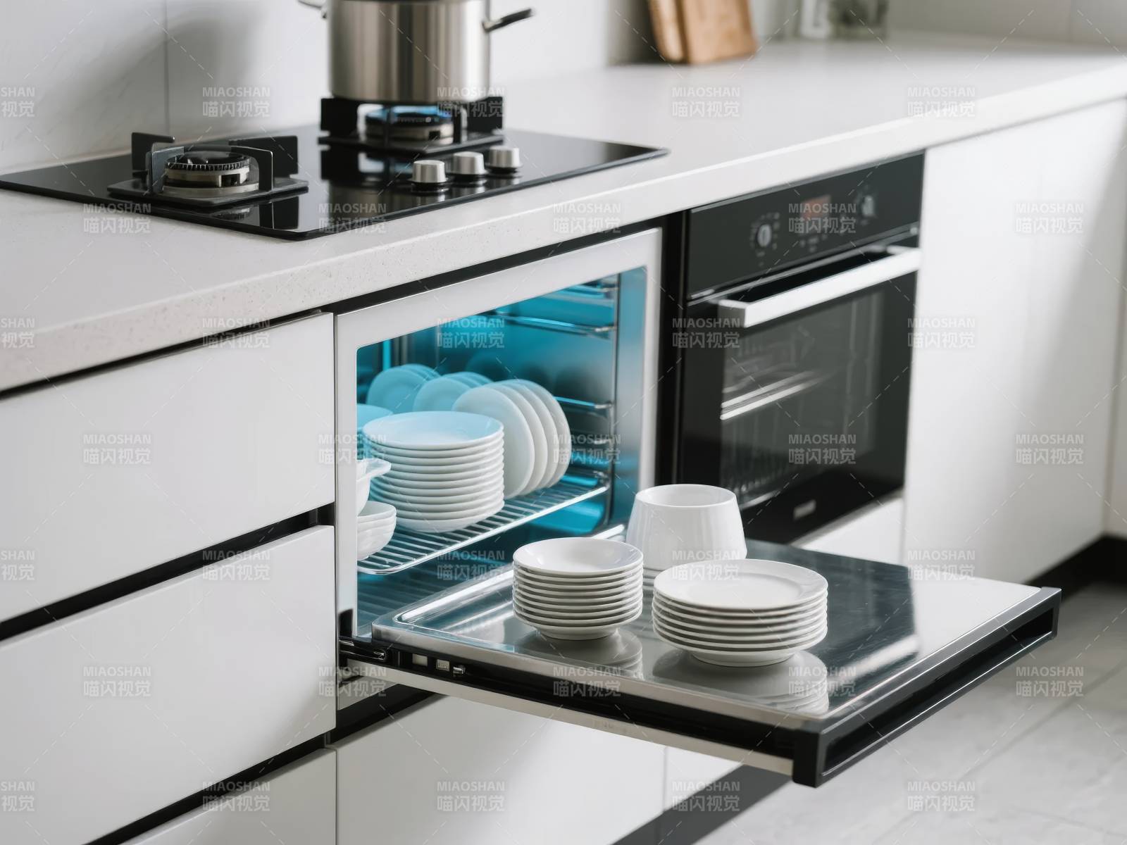 智能厨房餐具收纳图片
