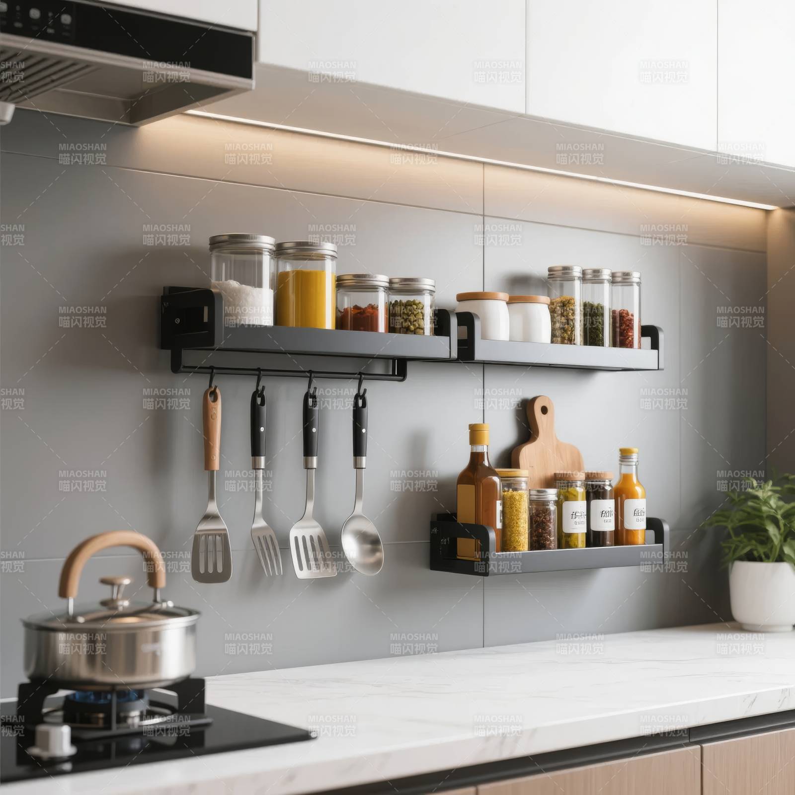 现代厨房收纳展示图片