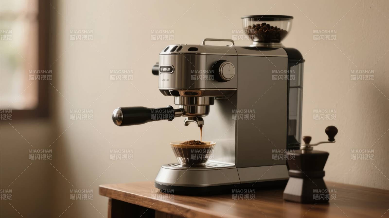 咖啡机萃取香浓咖啡图片