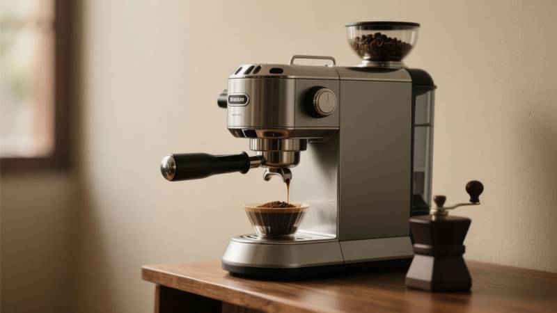 咖啡机萃取香浓咖啡图片