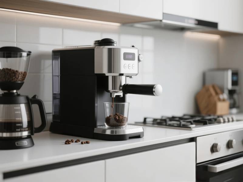 现代厨房咖啡机图片