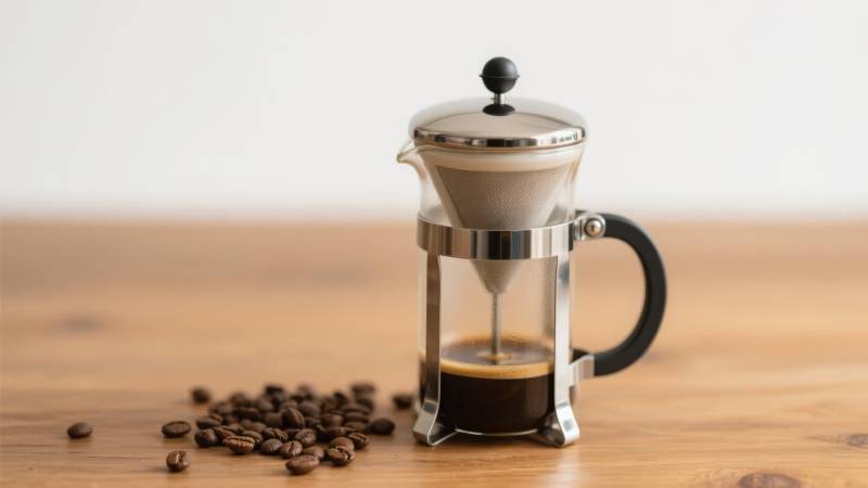 法压壶冲泡咖啡图片