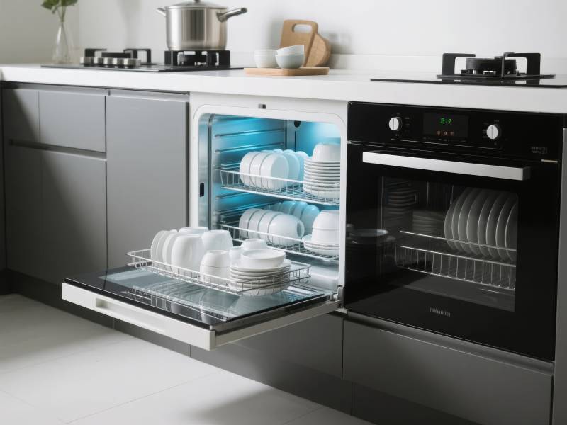 现代厨房洗碗机展示图片