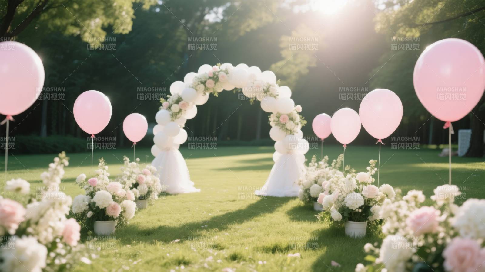 花拱门婚礼现场图片