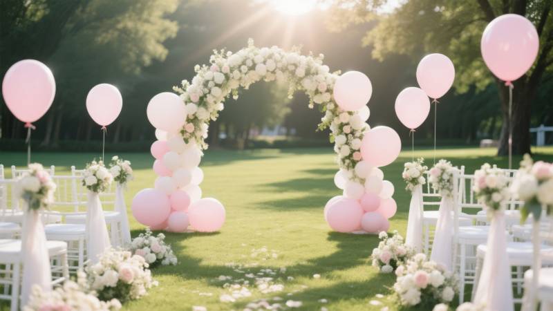 花拱门婚礼现场图片