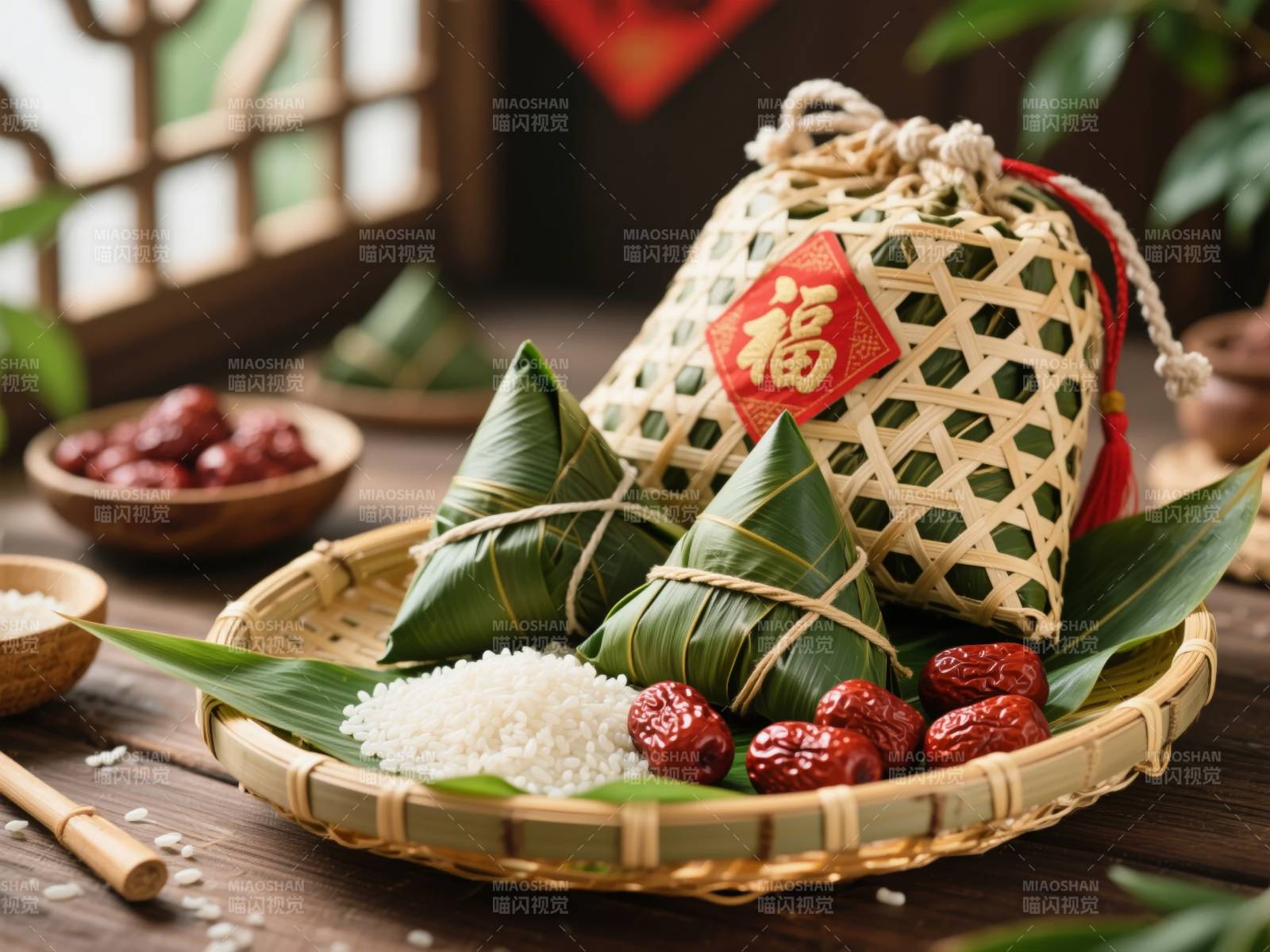 端午粽香福满堂图片