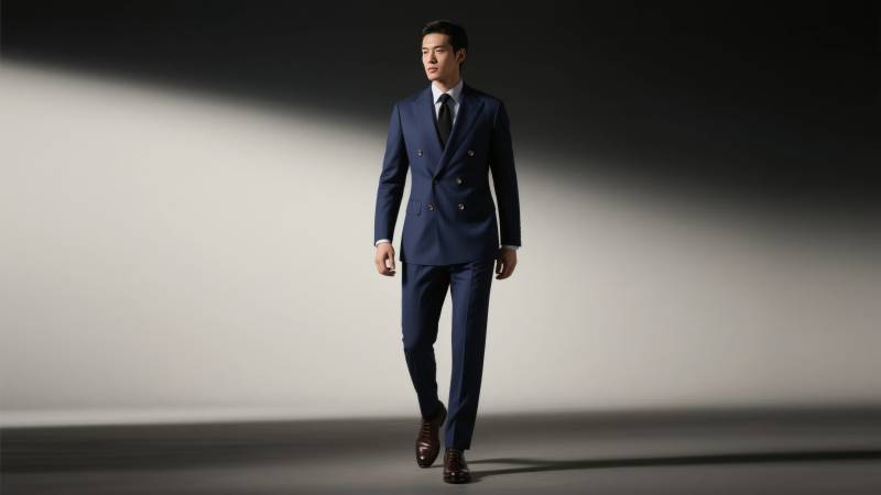 优雅男士走秀瞬间图片