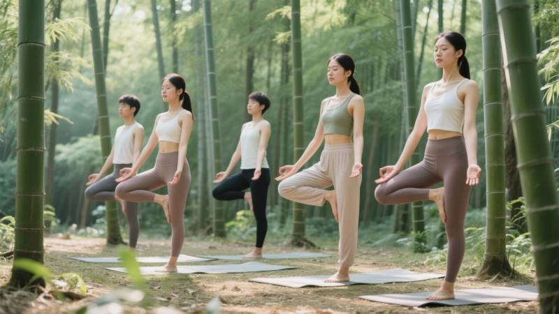 竹林瑜伽静心之旅图片