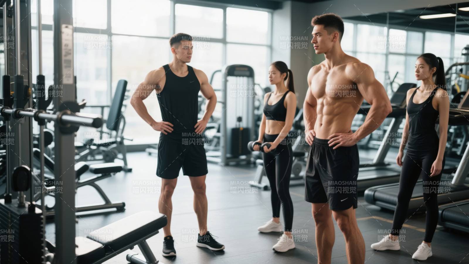健身房里的健美时刻图片