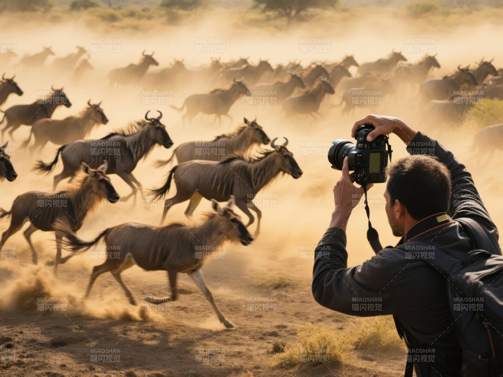 草原狂奔摄影瞬间图片