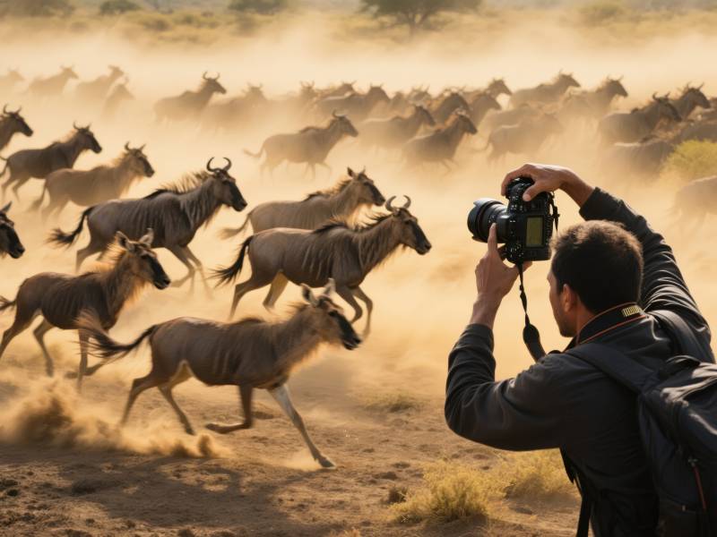 草原狂奔摄影瞬间图片