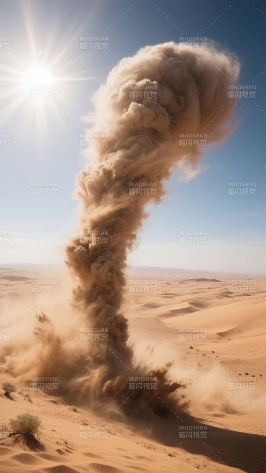 沙漠尘暴旋风图片