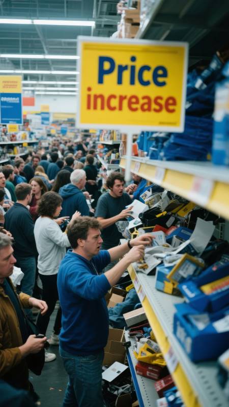 物价上涨 抢购潮起图片