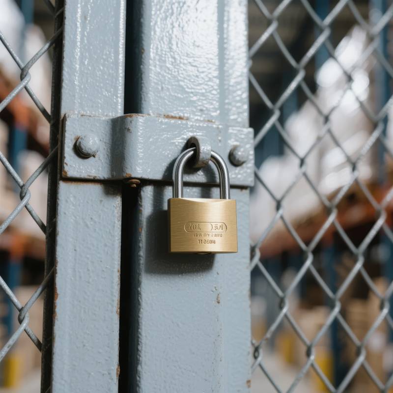 锁住的铁门图片