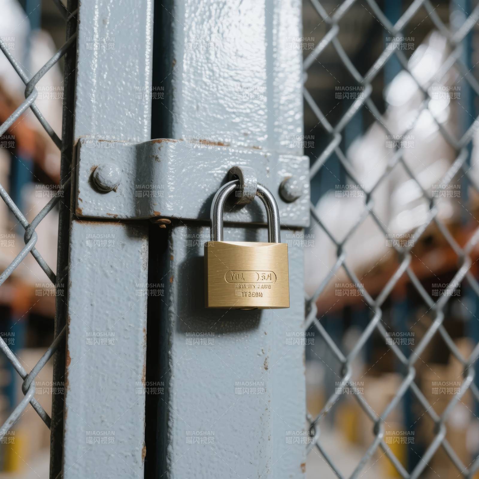 锁住的铁门图片