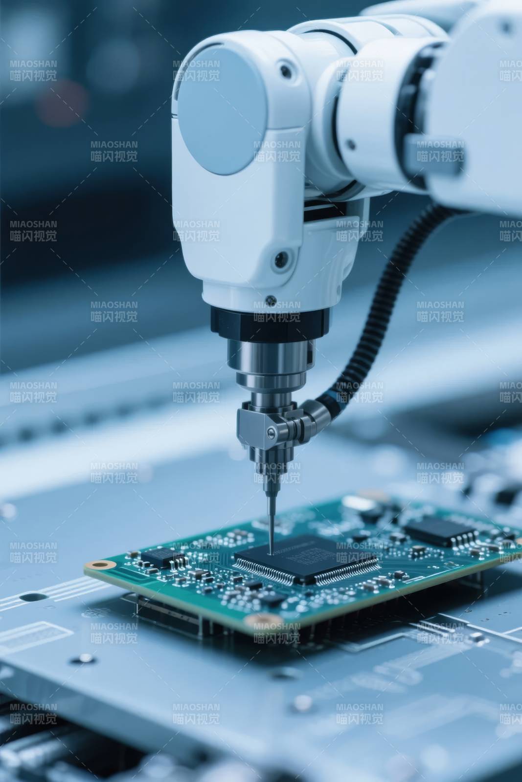智能机械臂焊接电路板图片