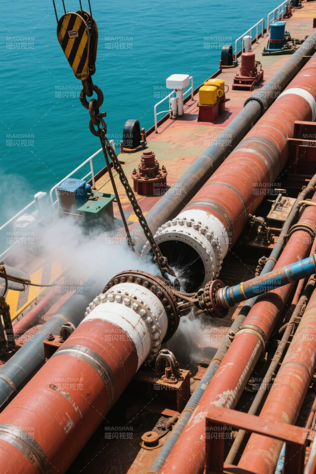 海上管道焊接作业图片