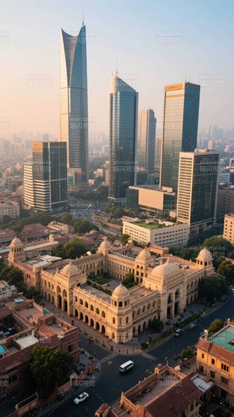 城市古今交融图片