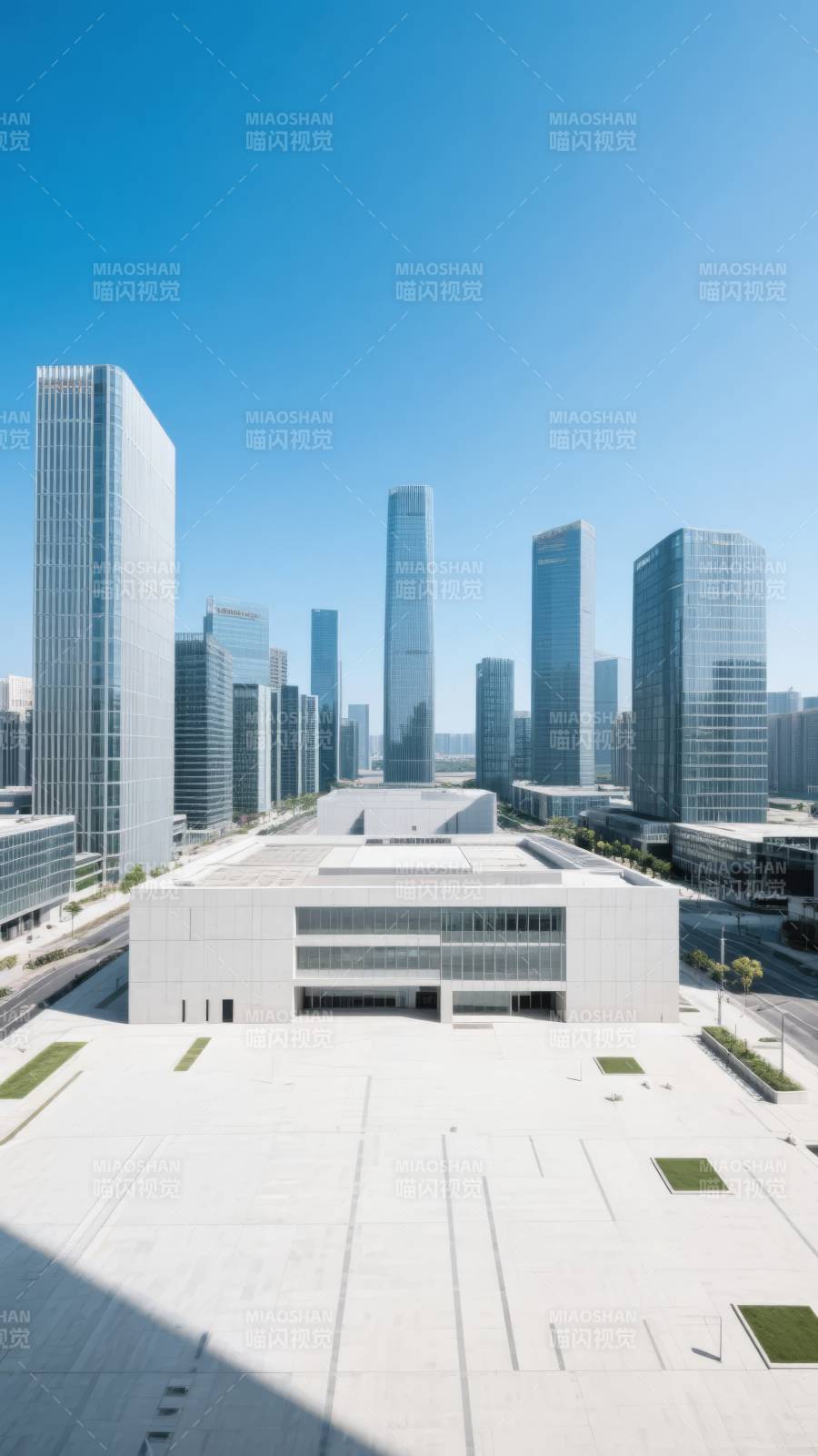 现代都市天际线图片