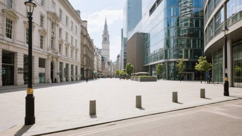 城市广场静谧景象图片