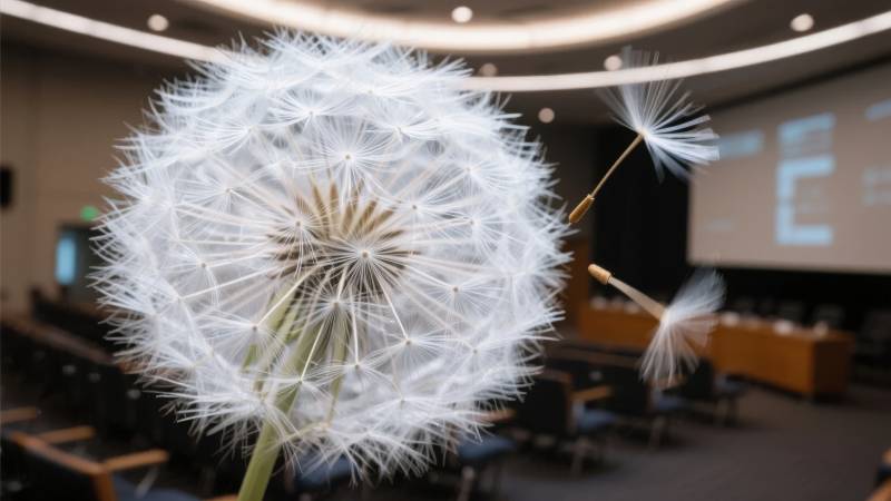 蒲公英在风中飘散图片