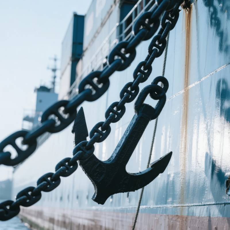 铁锚与链条图片