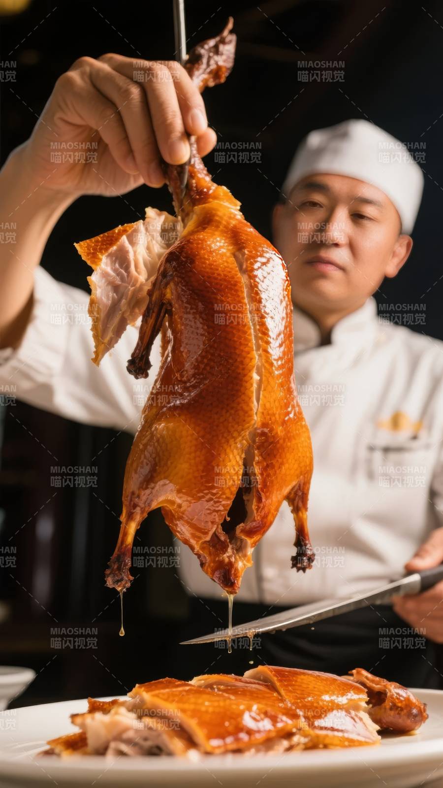 烤鸭切片 香气四溢图片