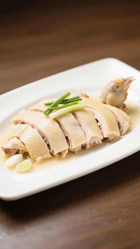 白切鸡配葱姜图片
