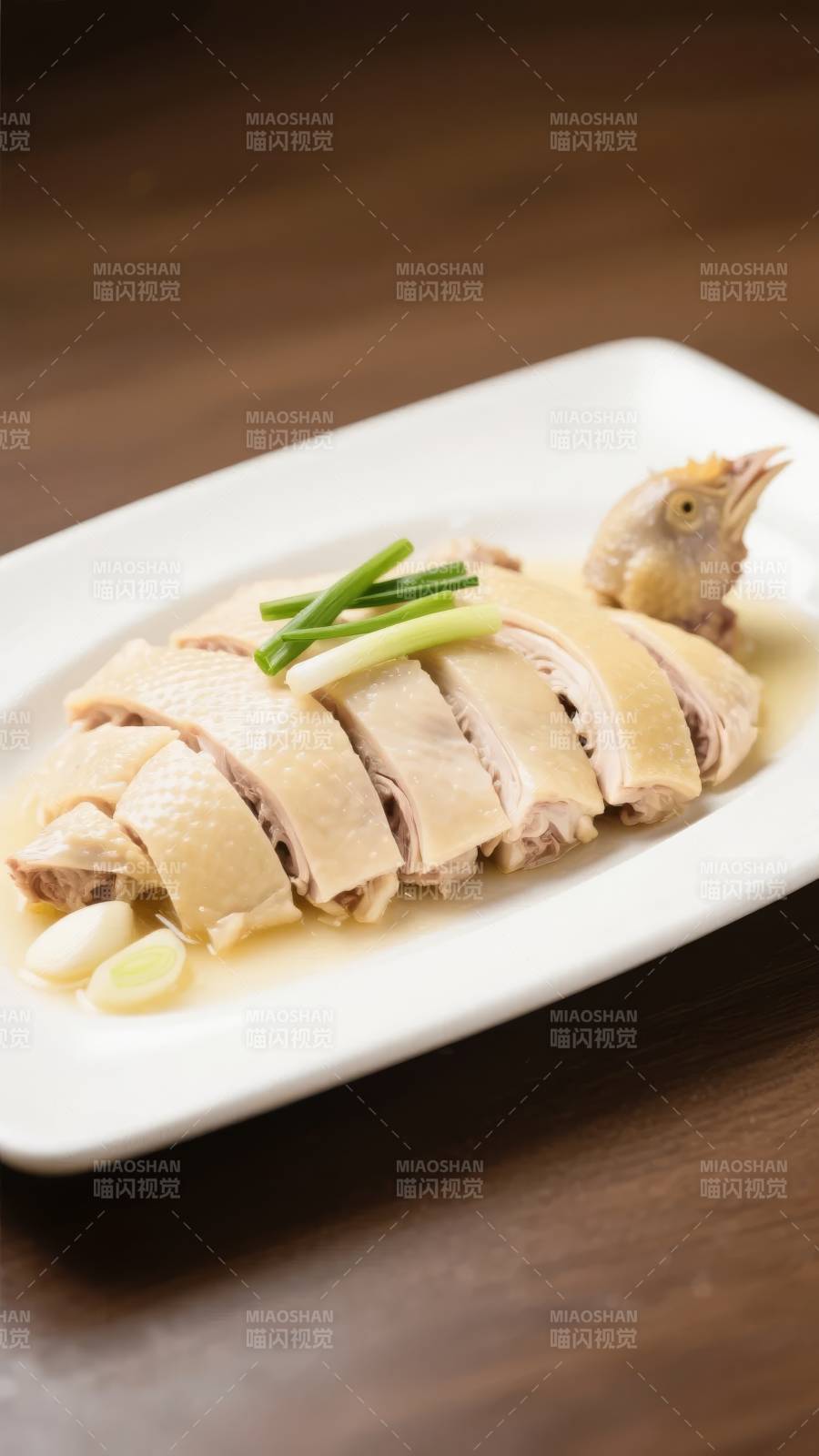 白切鸡配葱姜图片