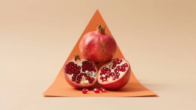 石榴切开显红籽图片