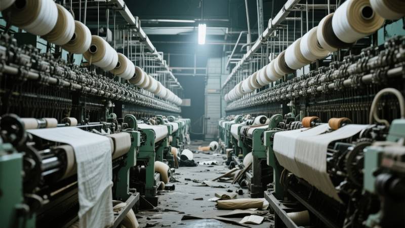 纺织车间夜景图片