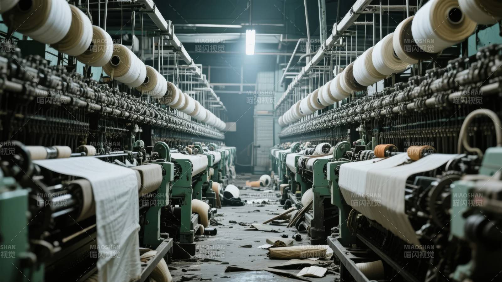 纺织车间夜景图片