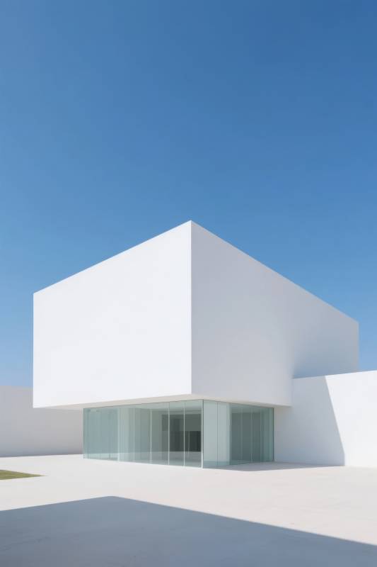 极简白色建筑图片