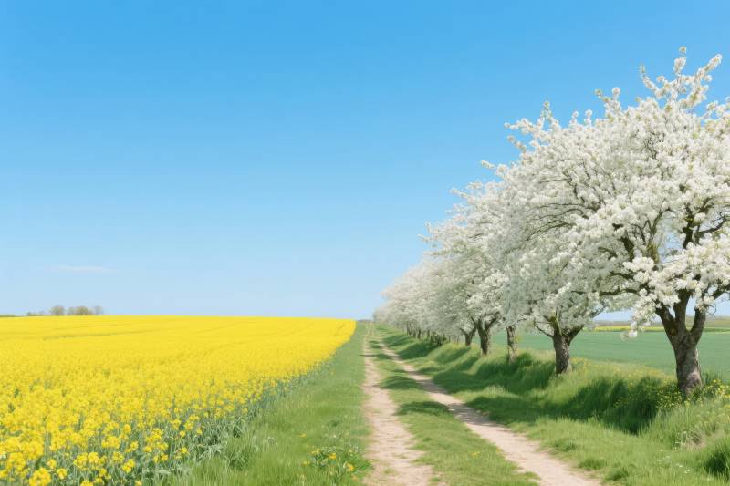 春日花田小径图片