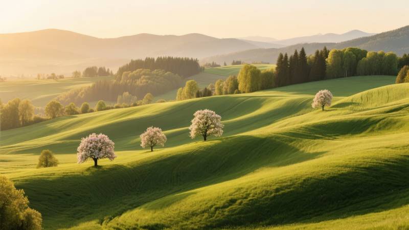 春日田园风光图片