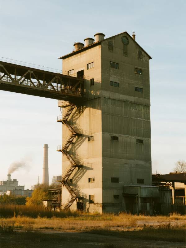 工业旧塔楼图片