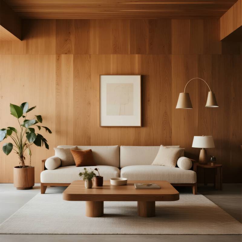 木质客厅静谧雅致图片