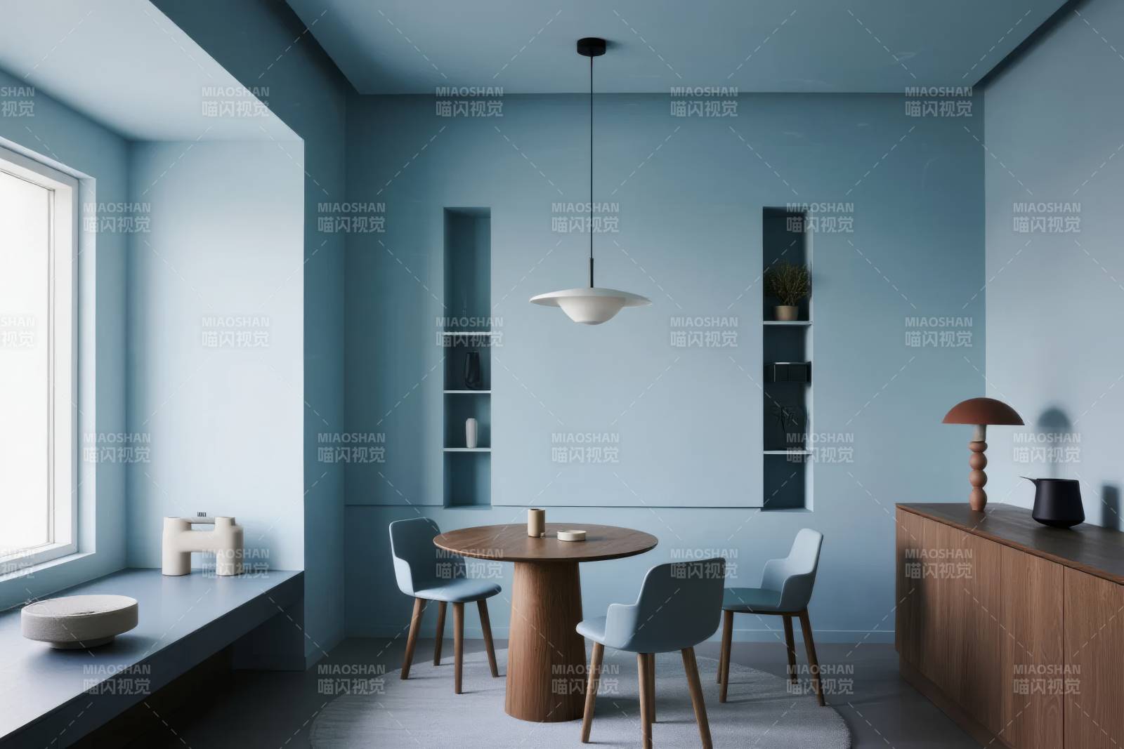蓝调简约餐厅图片