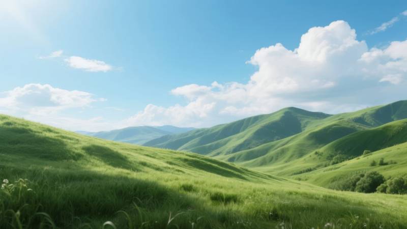 绿野青山 晴空万里图片