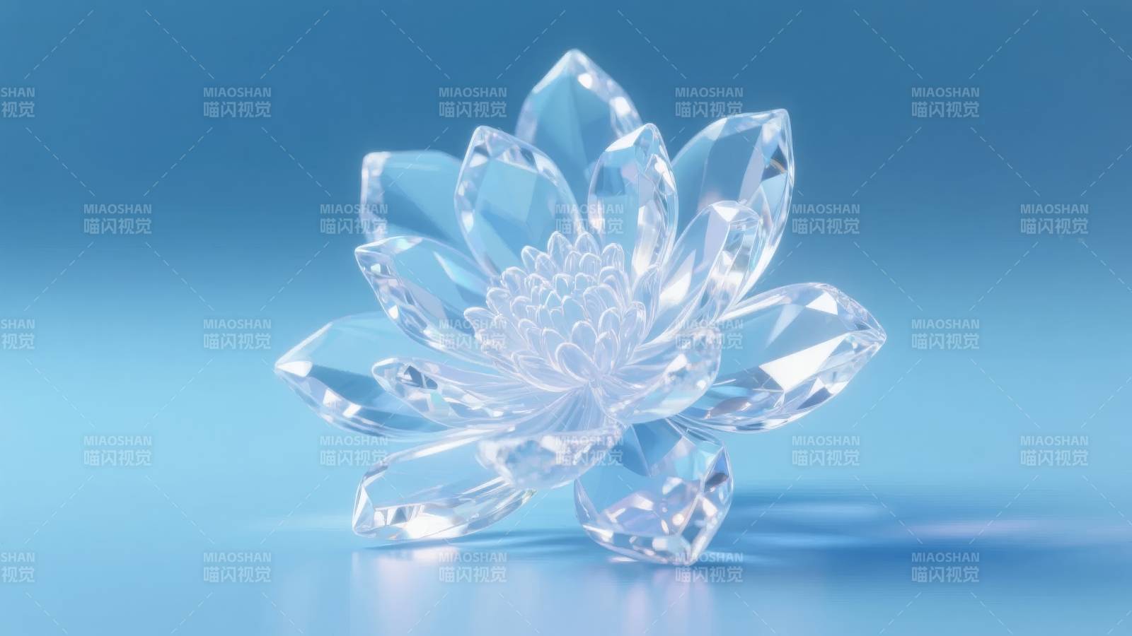 水晶莲花绽放图片