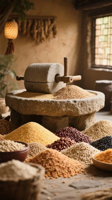 古法研磨五谷香图片