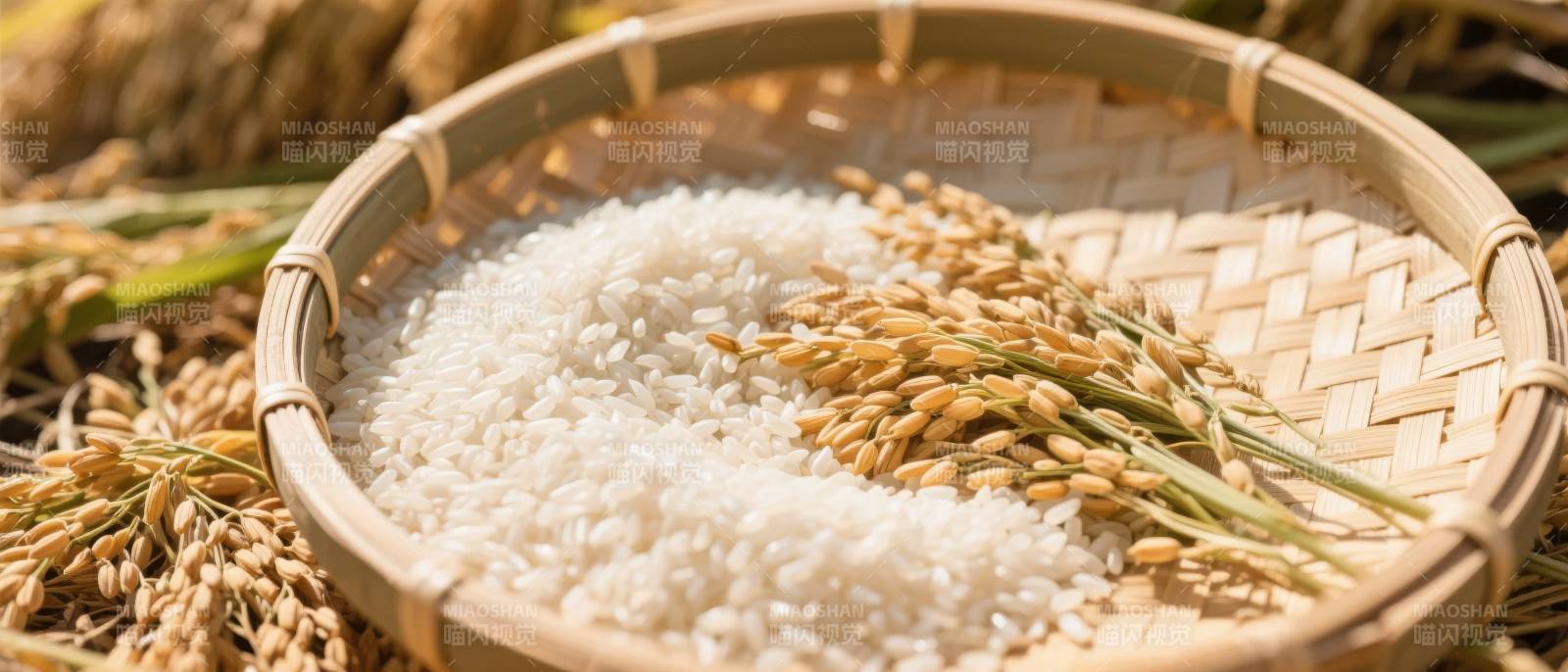 稻谷与白米图片