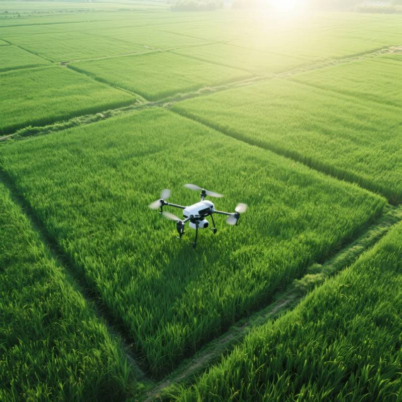 无人机巡田图片
