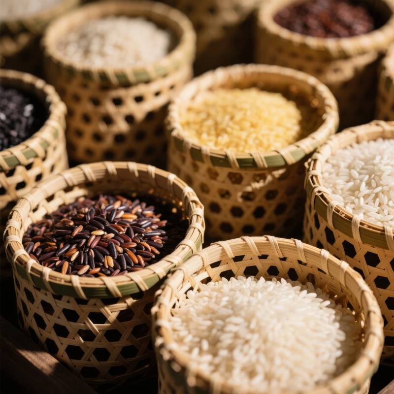 五谷杂粮篮中盛图片