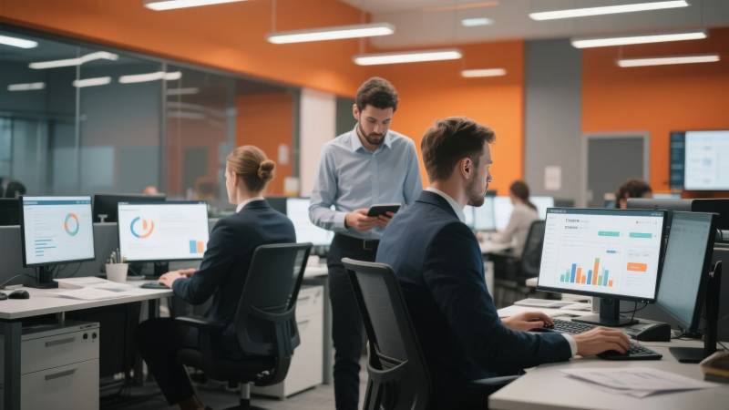 现代办公场景图片