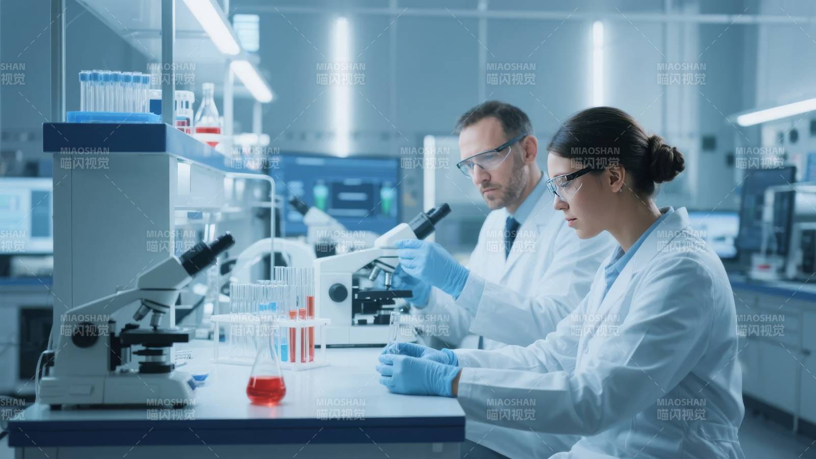 实验室科研人员工作图片