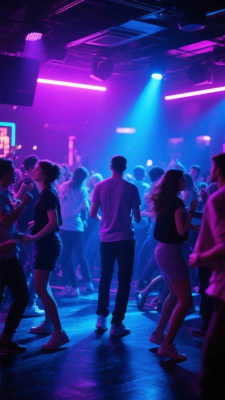 霓虹舞池狂欢夜图片