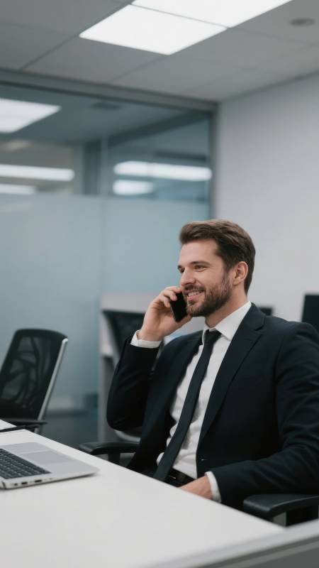商务男士电话交谈图片