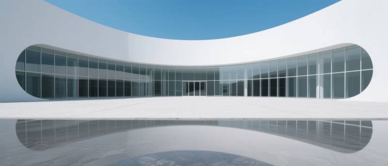 现代建筑倒影图片